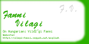 fanni vilagi business card